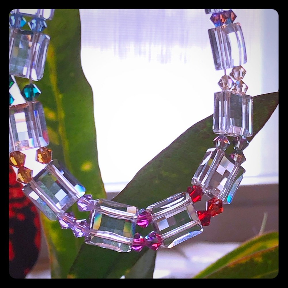 Spectacular 1 of a Kind Swarovski Crystal Necklace - Picture 1 of 8